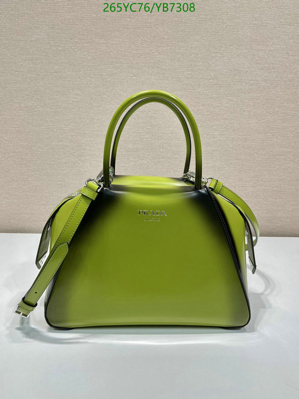 Prada Bag-(Mirror)-Handbag-,Code: YB7308,$: 265USD