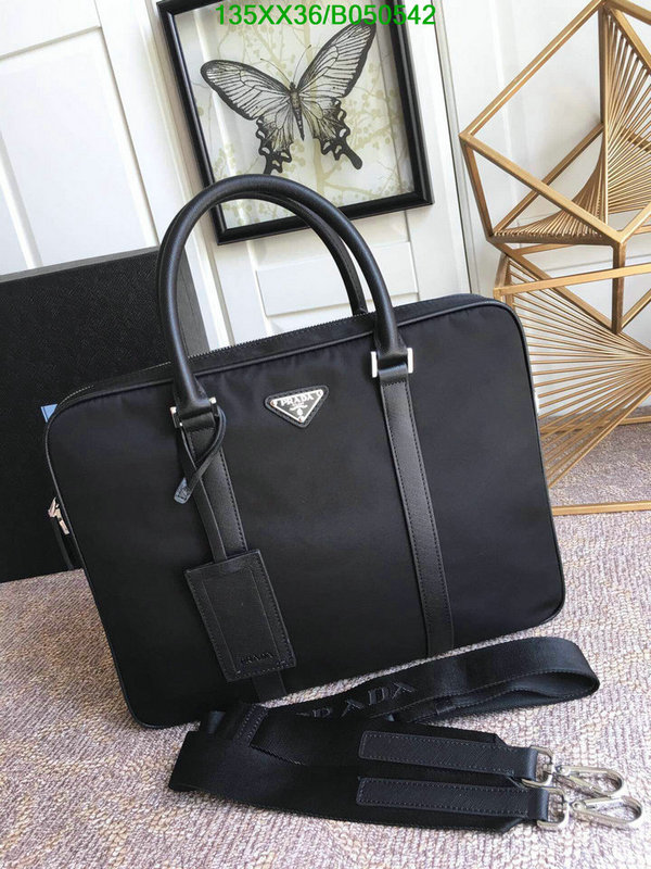 Prada Bag-(Mirror)-Handbag-,Code: B050542,$: 135USD