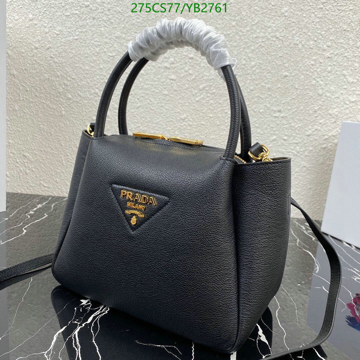 Prada Bag-(Mirror)-Handbag-,Code: YB2761,$: 275USD