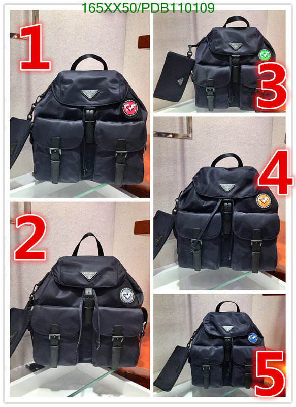 Prada Bag-(Mirror)-Backpack-,Code: PDB110109,$:165USD