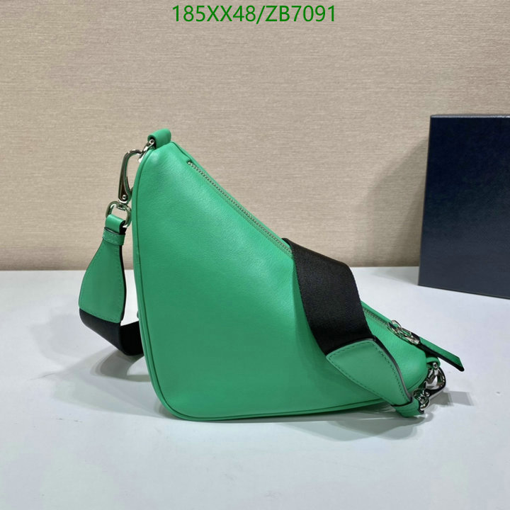 Prada Bag-(Mirror)-Triangle,Code: ZB7091,$: 185USD