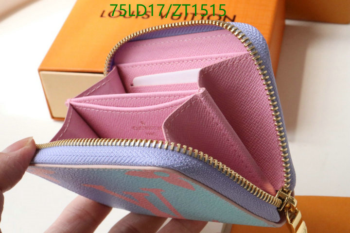 LV Bags-(Mirror)-Wallet-,Code: ZT1515,$: 75USD