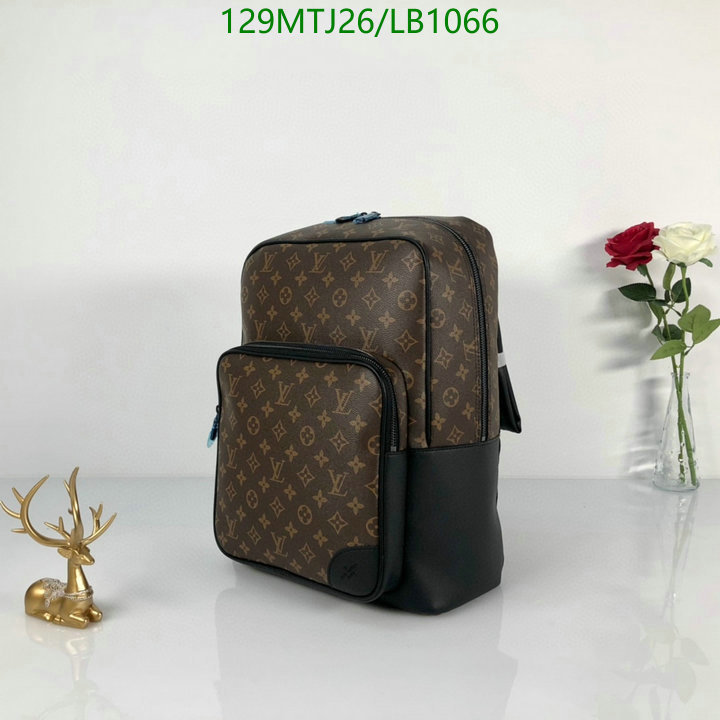 LV Bags-(4A)-Backpack-,Code: LB1066,$: 129USD