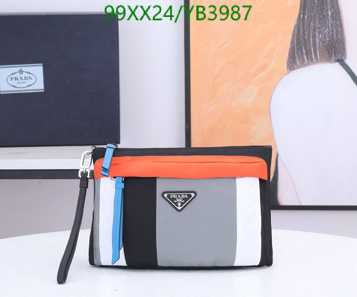 Prada Bag-(Mirror)-Clutch-,Code: YB3987,$: 99USD