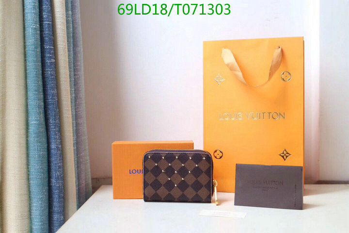 LV Bags-(Mirror)-Wallet-,Code: T071303,$: 69USD