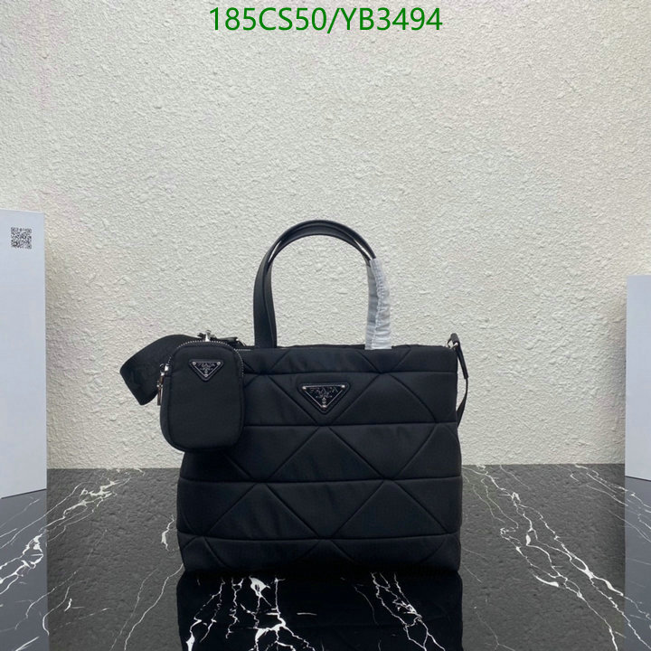 Prada Bag-(Mirror)-Diagonal-,Code: YB3494,$: 185USD