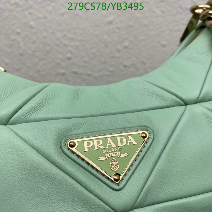 Prada Bag-(Mirror)-Diagonal-,Code: YB3495,$: 279USD