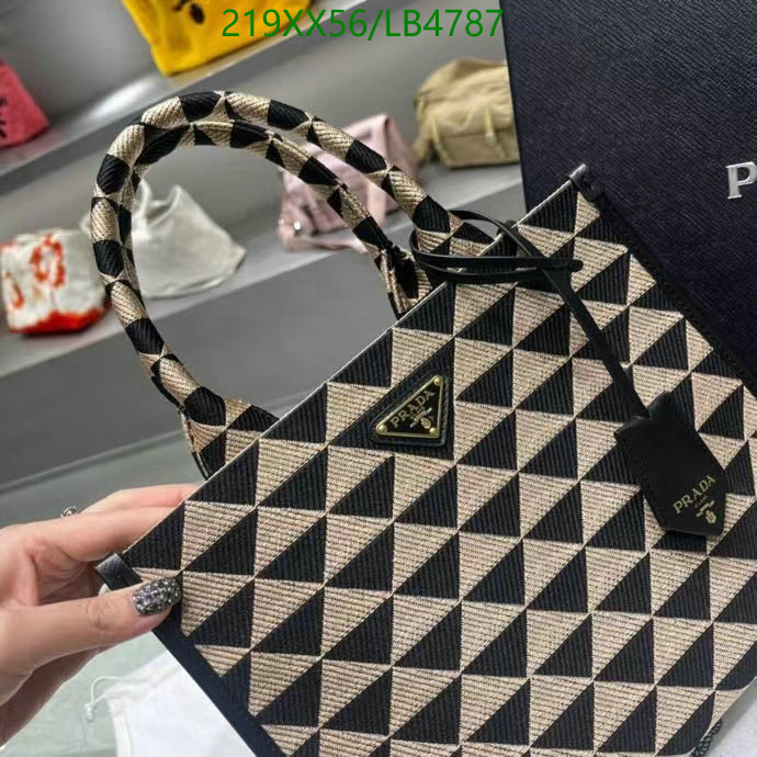 Prada Bag-(Mirror)-Handbag-,Code: LB4787,$: 219USD