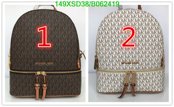 Michael Kors Bag-(Mirror)-Backpack-,Code: B062419,$: 149USD