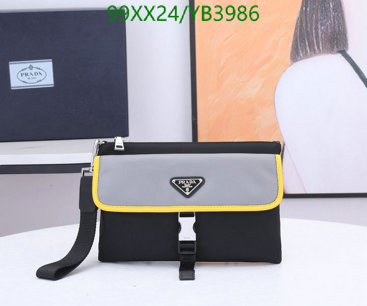 Prada Bag-(Mirror)-Clutch-,Code: YB3986,$: 99USD