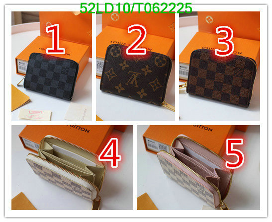 LV Bags-(Mirror)-Wallet-,Code: T062225,$: 52USD