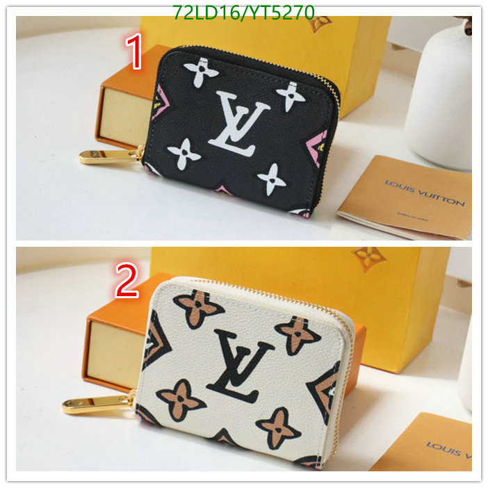 LV Bags-(Mirror)-Wallet-,Code: YT5270,$: 72USD