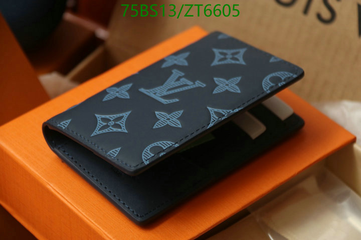 LV Bags-(Mirror)-Wallet-,Code: ZT6605,$: 75USD