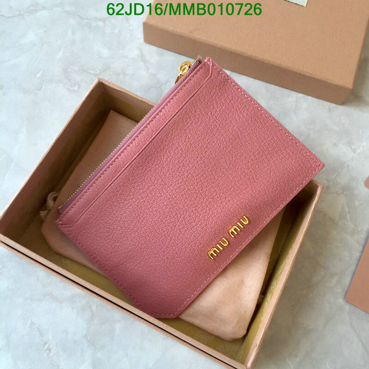 Miu Miu Bag-(Mirror)-Wallet-,Code: MMB010726,$: 62USD