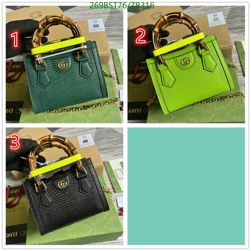 Gucci Bag-(Mirror)-Diana-Bamboo-,Code: ZB316,$: 269USD