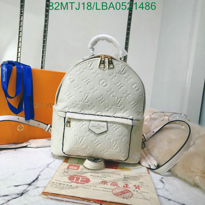 LV Bags-(4A)-Backpack-,Code:LBA0521486,$: 82USD