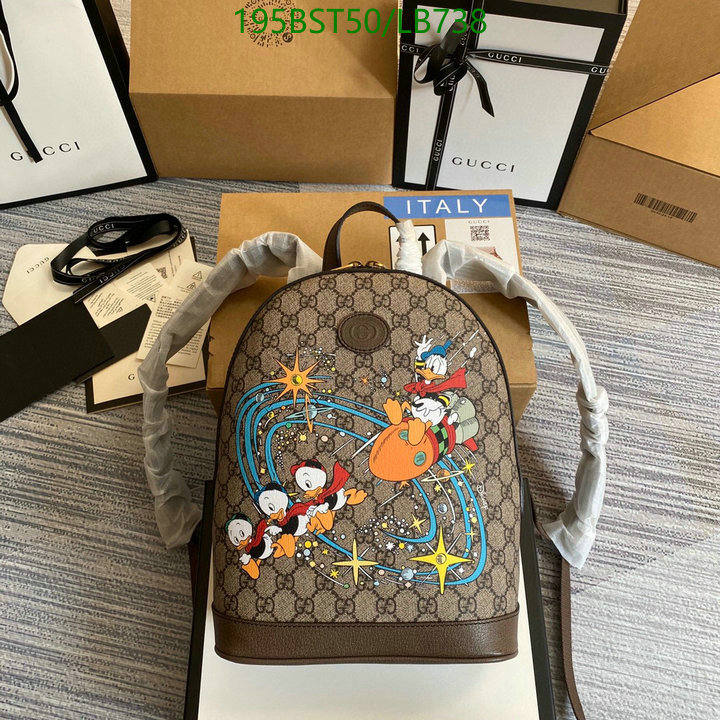 Gucci Bag-(Mirror)-Backpack-,Code: LB738,$: 195USD