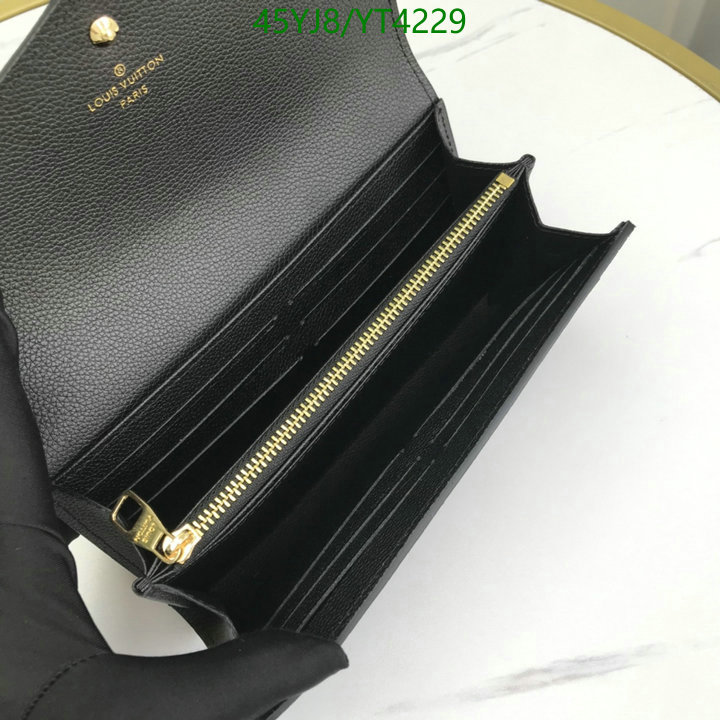 LV Bags-(4A)-Wallet-,Code: YT4229,$: 45USD