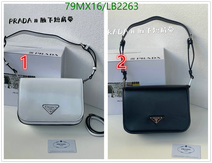 Prada Bag-(4A)-Diagonal-,Code: LB2263,$: 79USD