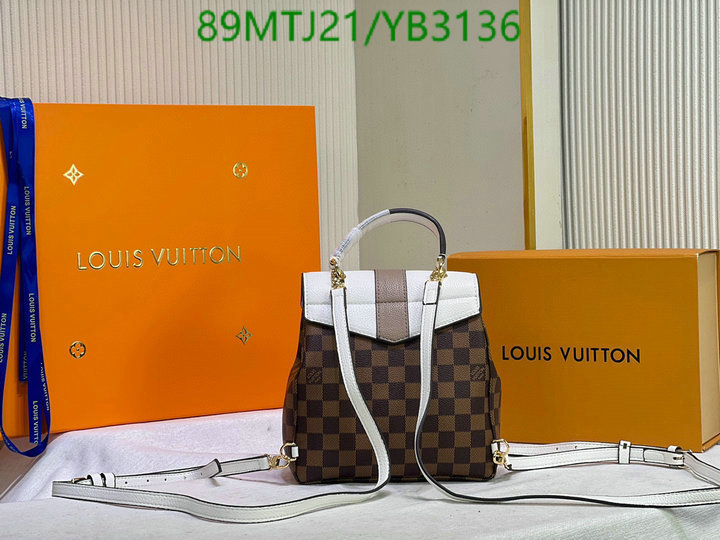 LV Bags-(4A)-Backpack-,Code: YB3136,$: 89USD