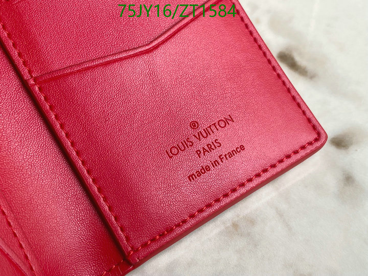 LV Bags-(Mirror)-Wallet-,Code: ZT1584,$: 75USD