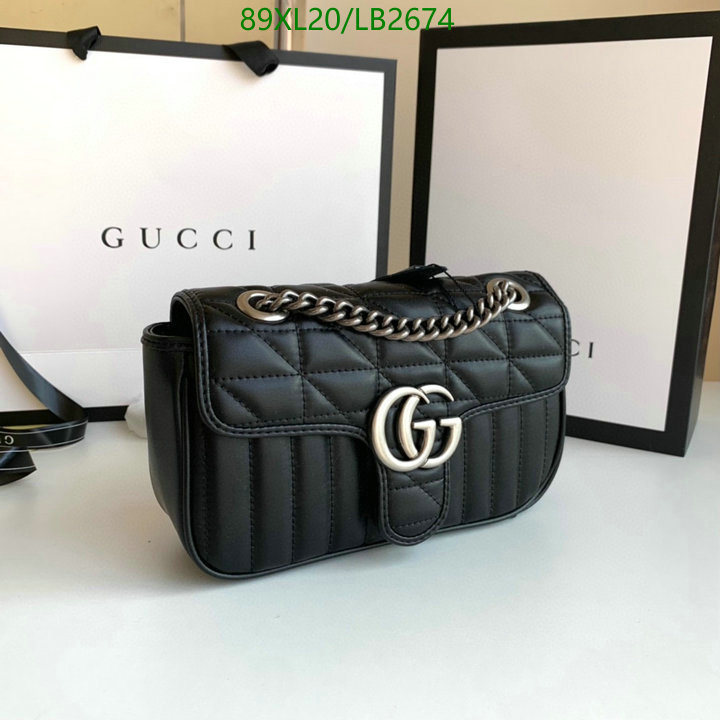 Gucci Bag-(4A)-Marmont,Code: LB2674,$: 89USD