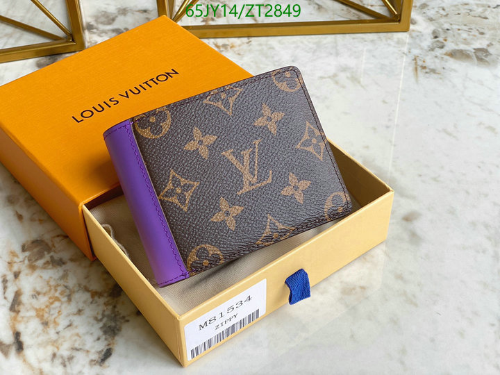 LV Bags-(Mirror)-Wallet-,Code: ZT2849,$: 65USD