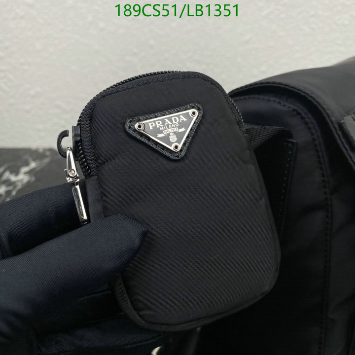 Prada Bag-(Mirror)-Diagonal-,Code: LB1351,$: 189USD