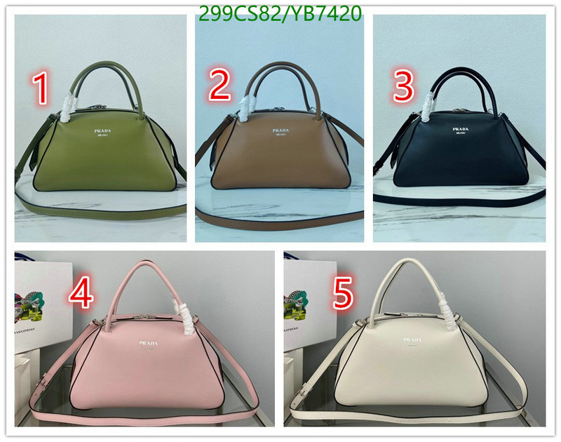 Prada Bag-(Mirror)-Handbag-,Code: YB7420,$: 299USD