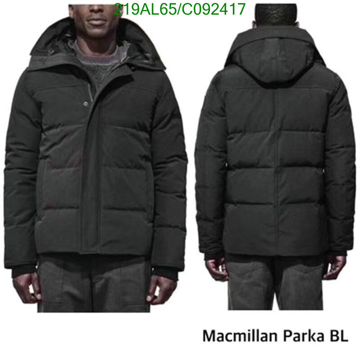 Down jacket Men-Canada Goose, Code: C092417,$:219USD