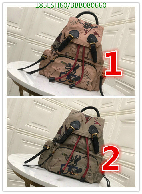 Burberry Bag-(Mirror)-Backpack-,Code: BBB080660,$:185USD