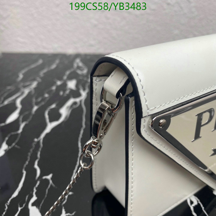 Prada Bag-(Mirror)-Diagonal-,Code: YB3483,$: 199USD