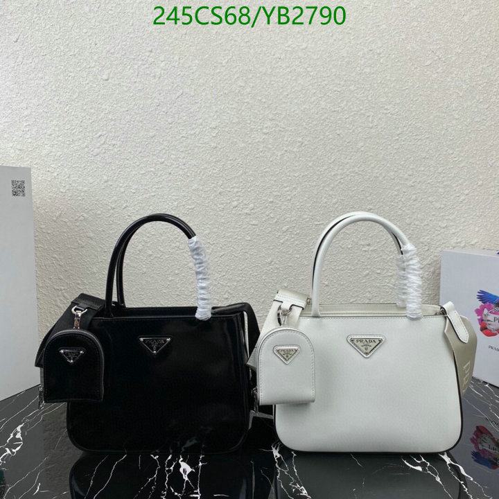 Prada Bag-(Mirror)-Handbag-,Code: YB2790,$: 245USD