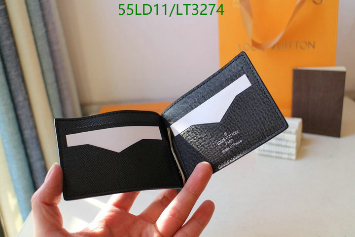 LV Bags-(Mirror)-Wallet-,Code: LT3274,$: 55USD