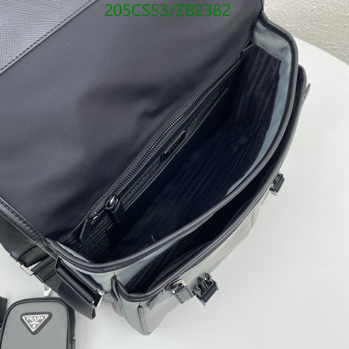 Prada Bag-(Mirror)-Diagonal-,Code: ZB2382,$: 205USD
