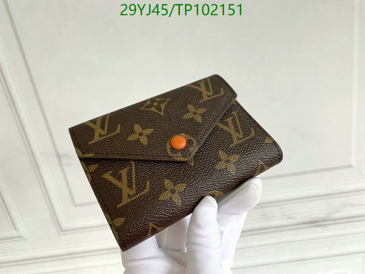 LV Bags-(4A)-Wallet-,Code: TP102151,$: 29USD