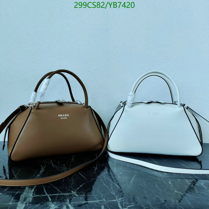 Prada Bag-(Mirror)-Handbag-,Code: YB7420,$: 299USD