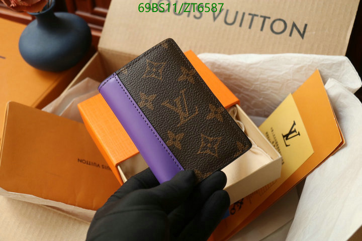 LV Bags-(Mirror)-Wallet-,Code: ZT6587,$: 69USD