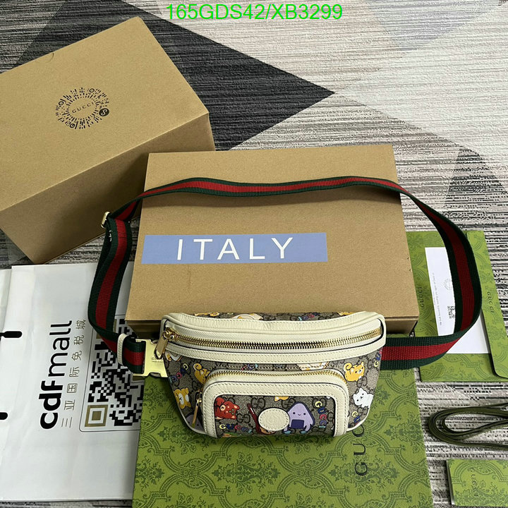 Gucci Bag-(Mirror)-Belt Bag-Chest Bag--,Code: XB3299,$: 165USD
