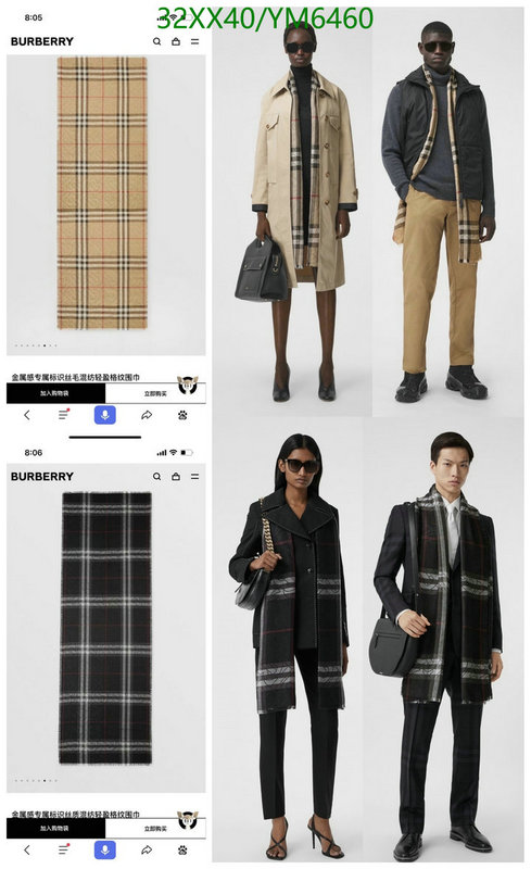 Scarf-Burberry, Code: YM6460,$: 32USD