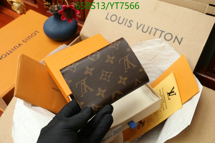 LV Bags-(Mirror)-Wallet-,Code: YT7566,$: 65USD