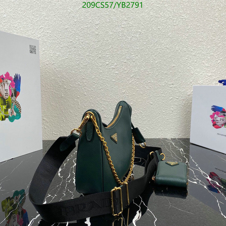 Prada Bag-(Mirror)-Diagonal-,Code: YB2791,$: 209USD