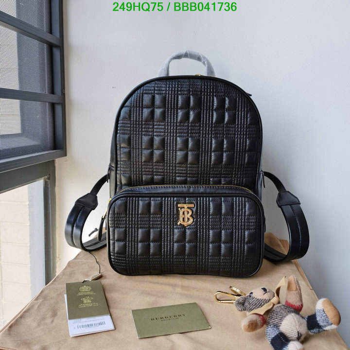 Burberry Bag-(Mirror)-Backpack-,Code: BBB041736,$: 249USD