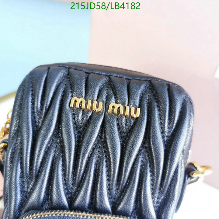 Miu Miu Bag-(Mirror)-Diagonal-,Code: LB4182,$: 215USD