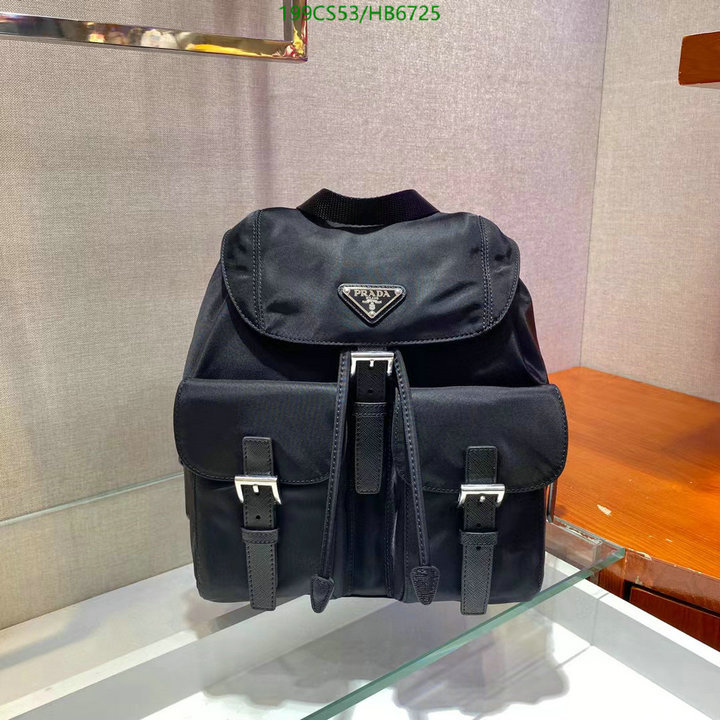 Prada Bag-(Mirror)-Backpack-,Code: HB6725,$: 199USD