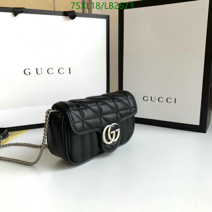 Gucci Bag-(4A)-Marmont,Code: LB2673,$: 75USD