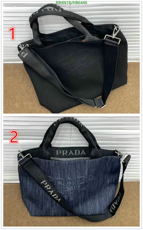 Prada Bag-(4A)-Handbag-,Code: HB6446,$: 89USD