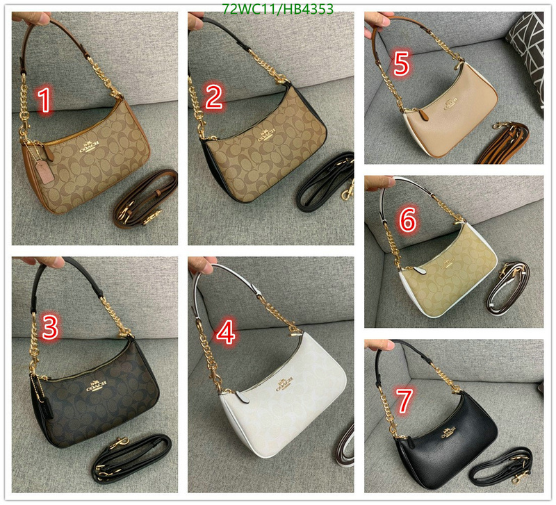 Coach Bag-(4A)-Handbag-,Code: HB4353,$: 72USD