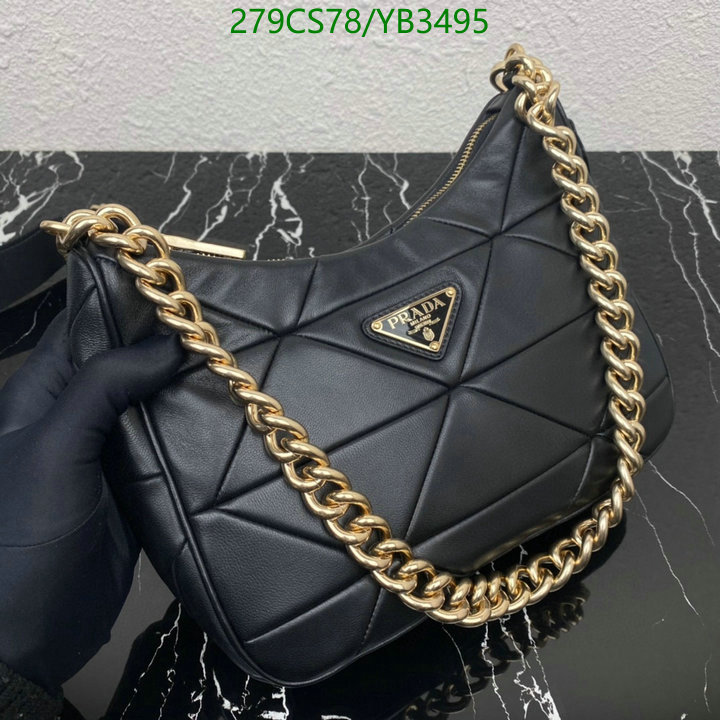 Prada Bag-(Mirror)-Diagonal-,Code: YB3495,$: 279USD