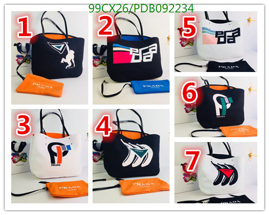 Prada Bag-(4A)-Handbag-,Code: PDB092234,$:99USD